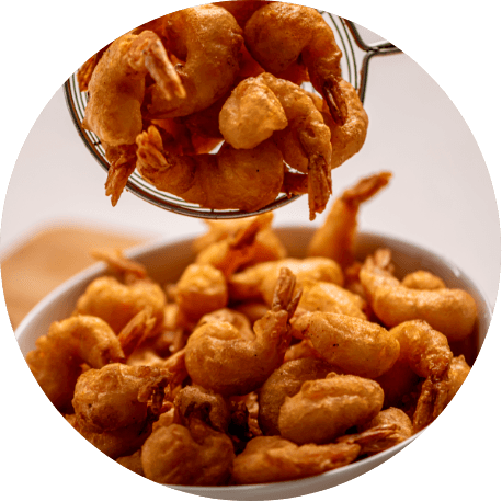 Deep fried pop prawns