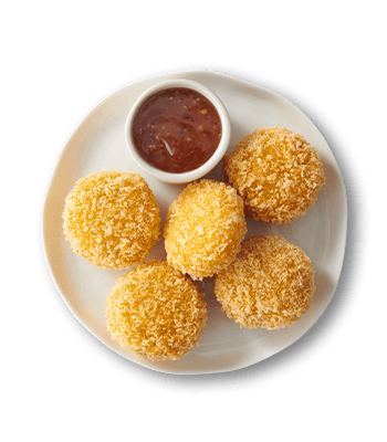 Crunchy veggie pops on a white plate