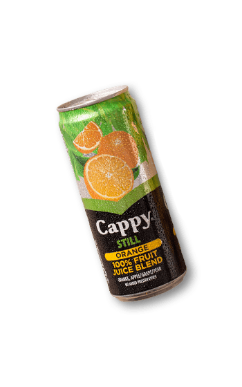 Cappy fruit juice drink can