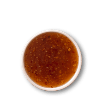Sweet chilli sauce in white bowl
