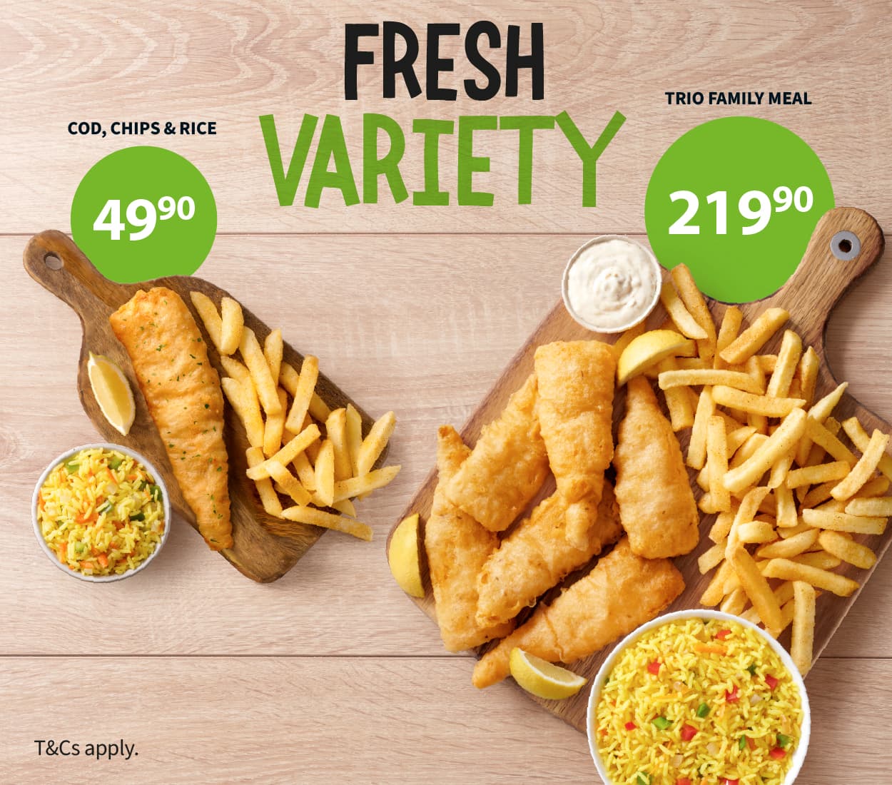 Fresh variety fish and seafood