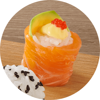 Salmon rose sushi