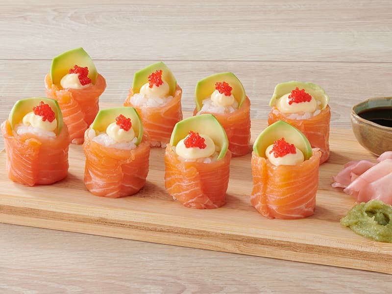 Salmon roses